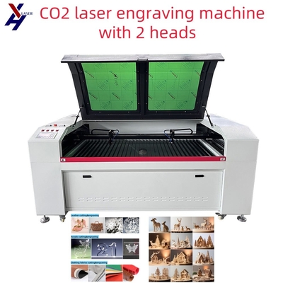 Высокая точность 2 головы CO2 CNC акриловый ПВХ лазерная резка гравировка граверная машина